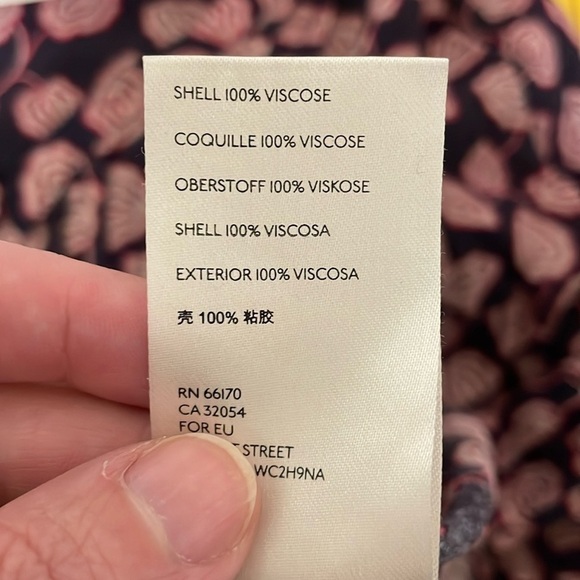 Anthropologie Maeve Women Tunic Top Small Cathy Purple Floral Cottagecore Boho - Picture 13 of 17